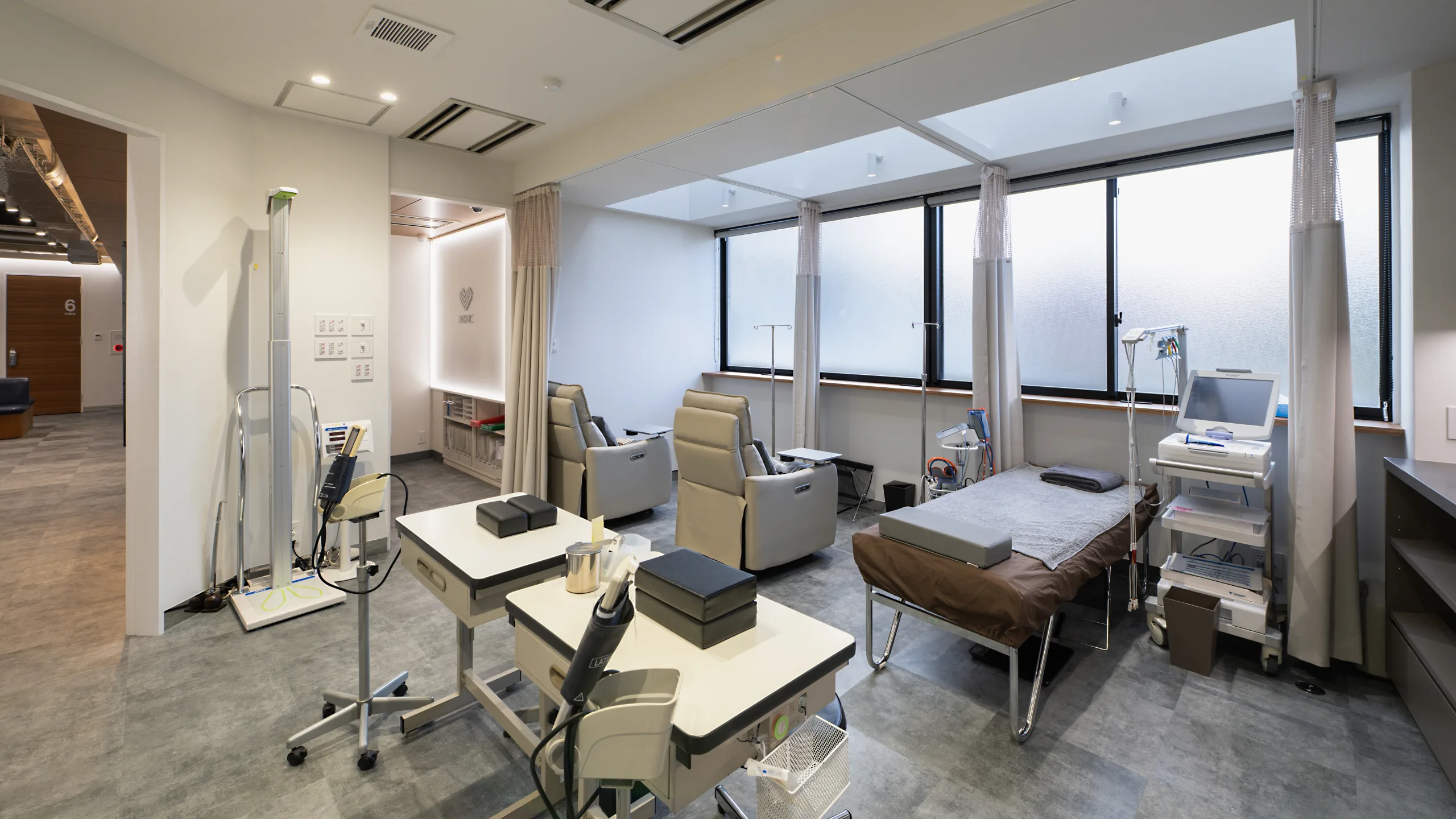 ソファ・ベッド両方での点滴が可能